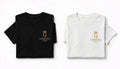 LUMINARA by John - Signature Gold LJ Crown T-Shirt - Black / White